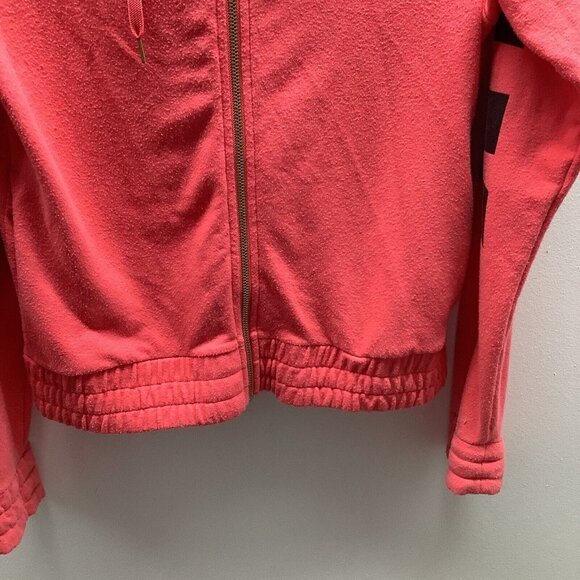 Victoria Secret Size XS Coral Pink Printed Sleeve Hooded Jacket. Preloved - Picture 2 of 6